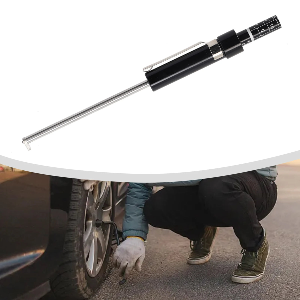 1Pc Vehicle \\Brake \\Pad \\Thickness \\Gauge \\Car Brake Pad Tester Measuring Tool Measurment Car Tire Special Tool Quake A