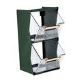 Tea Bag Organizer Large-capacity Versatile Space-saving 2 Layer Detachable Display Box Makeup Organizer for Pantry Lipstick Home Quake Green