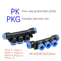 1PC PK PKG Pneumatic fittings: Pneumatic fittings, tubing quick connectors, tee PK6, 8 reducer PKG6-4,hose butt plastic fittings Quake PKG8-6 BLUE