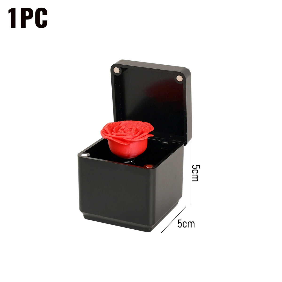 2/1PC Love Rose Pop Up Interesting Gift Box Valentine's Day Romantic Magnetic Gift Box Funny Creative Craft for Guest Home Decor Quake 1PC-Rose