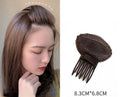 Hair Fluffy Clip Increased Hair Root Bangs Sponge Hair Base Bump Volume Hairs Puff Paste Insert Comb Styling Accessories Quake Brown comb 1pcs