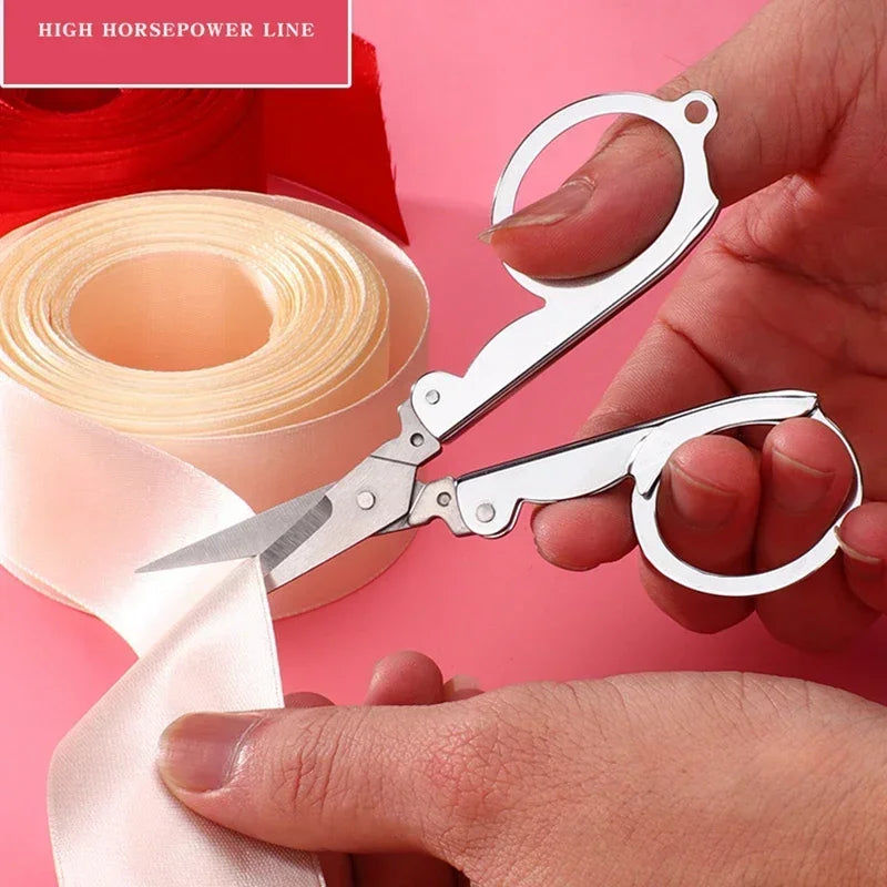 vvocci Thread Tailor Scissors Sharp Embroidery Scissor Blade Emergency Mini Foldable Folding Pocket Travel Small Crafts Travel Quake