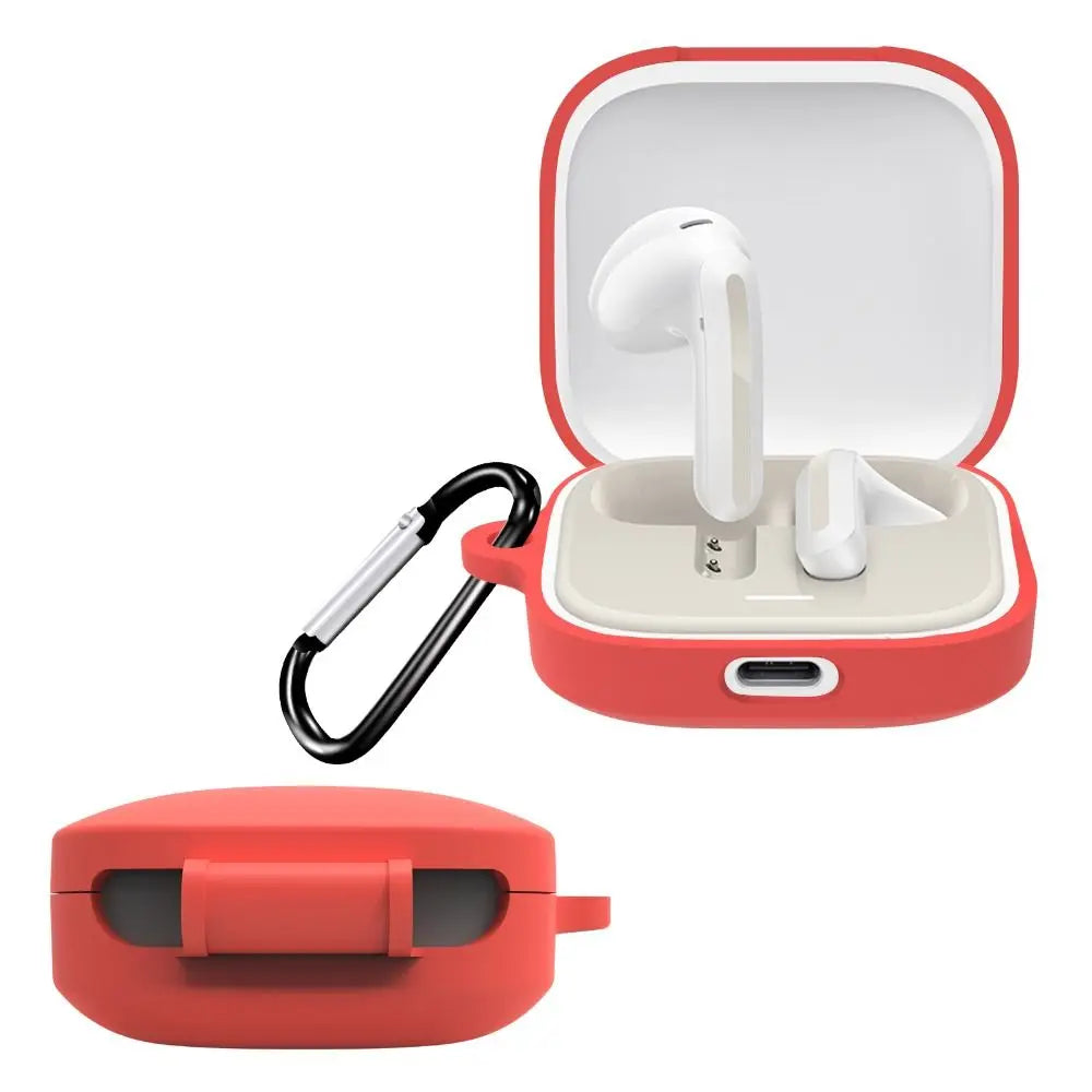 Soft Silicone Protective Case Protector Shockproof Cover Headphone Accessories With Hook Housing Shell for Redmi Buds 6 Active Quake