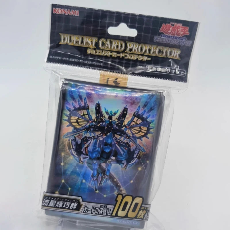 Hot 100pcs Official YuGiOh Drytron Card Sleeves 63x90mm Sealed Authentic Anime Card Protector for TCG Game Anime Collection Gift Quake