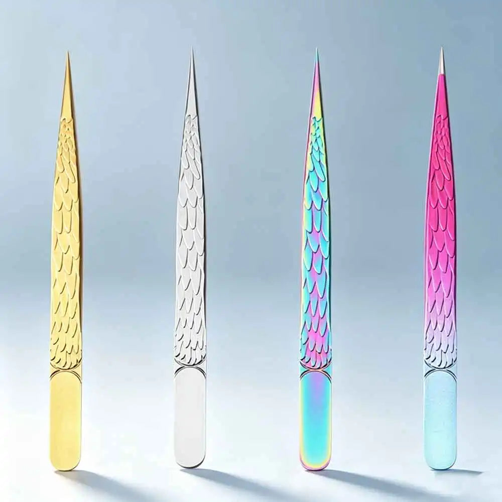 1pc Straight Pointed Tweezers Isolating Tweezers Eyelash Extensions Tip Tweezers Lash Tweezers Pointed Blackhead Remover Quake