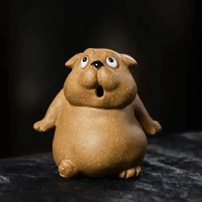 Zisha Tea Pet Dog Tea Table Tea Play Ornament Dog Eyes Staring Dog Dazed Animal Quake