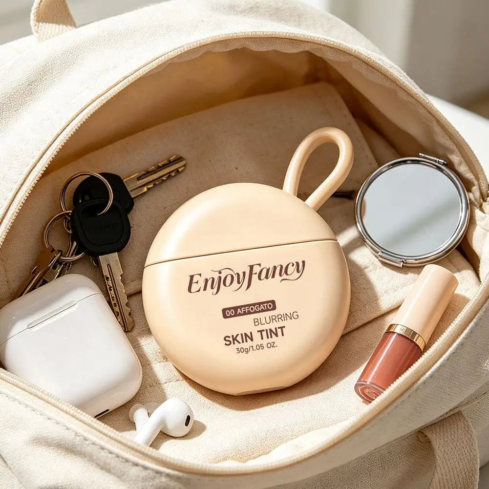 EnjoyFancy Soft Focus Skin Tone Foundation Natural Moisturizing Brightening Foundation Concealer Coverage Blemish Lasting Makeup Quake