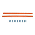 2Pcs Durable ABS Rib Bones Rails Colorful 36.5x1.7cm Skateboard Rail Guards Board Rails Skateboards Decks Quake Orange