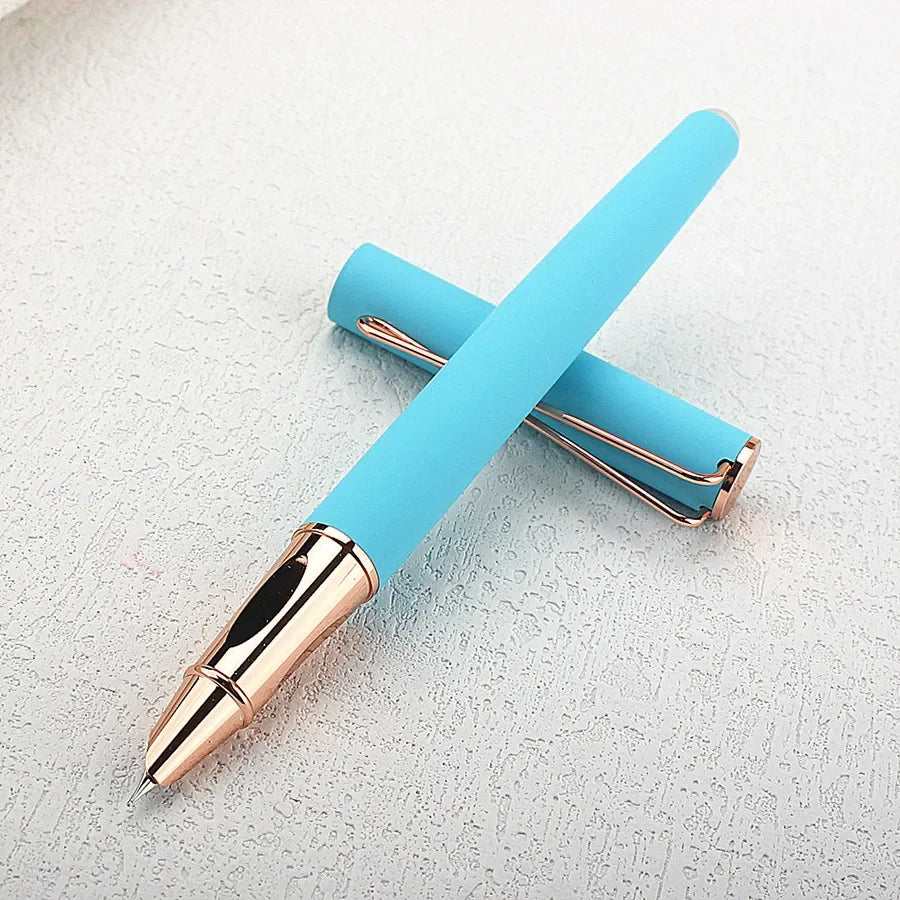 Luxury Metal Fountain Pen Rose Gold Clip EF Nib Ink Pen Luxury Writing Pens for Stationery Business Office School Supplies Quake 5052-3 0.38MM