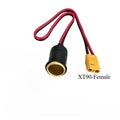 30A High Power XT90 Male/Female to Pure Copper Cigarette Lighter Female Connector Car Charger Plug 24V/360W Adapter Quake XT90-Female No fuse 0.5M