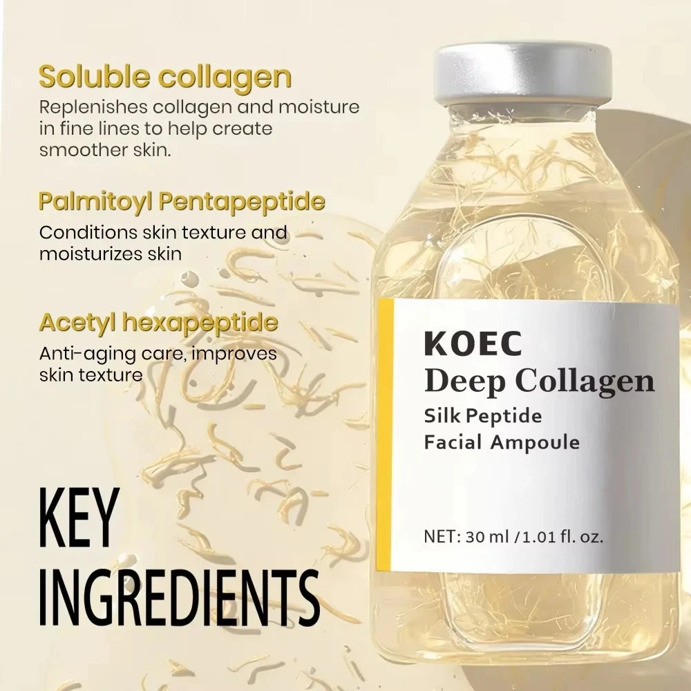 Peptide Intensive Lifting Ampoule,Deep Collagen Face Firming Moisturizing Serum,Glass Skin Tightening Hydration,Korean Skincare Quake 1pc