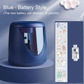 with Decorative Sticker Cartoon Creative Stationery Mechanical Tool Electric Pencil Sharpener Switch Automatic Quake Purple-Battery