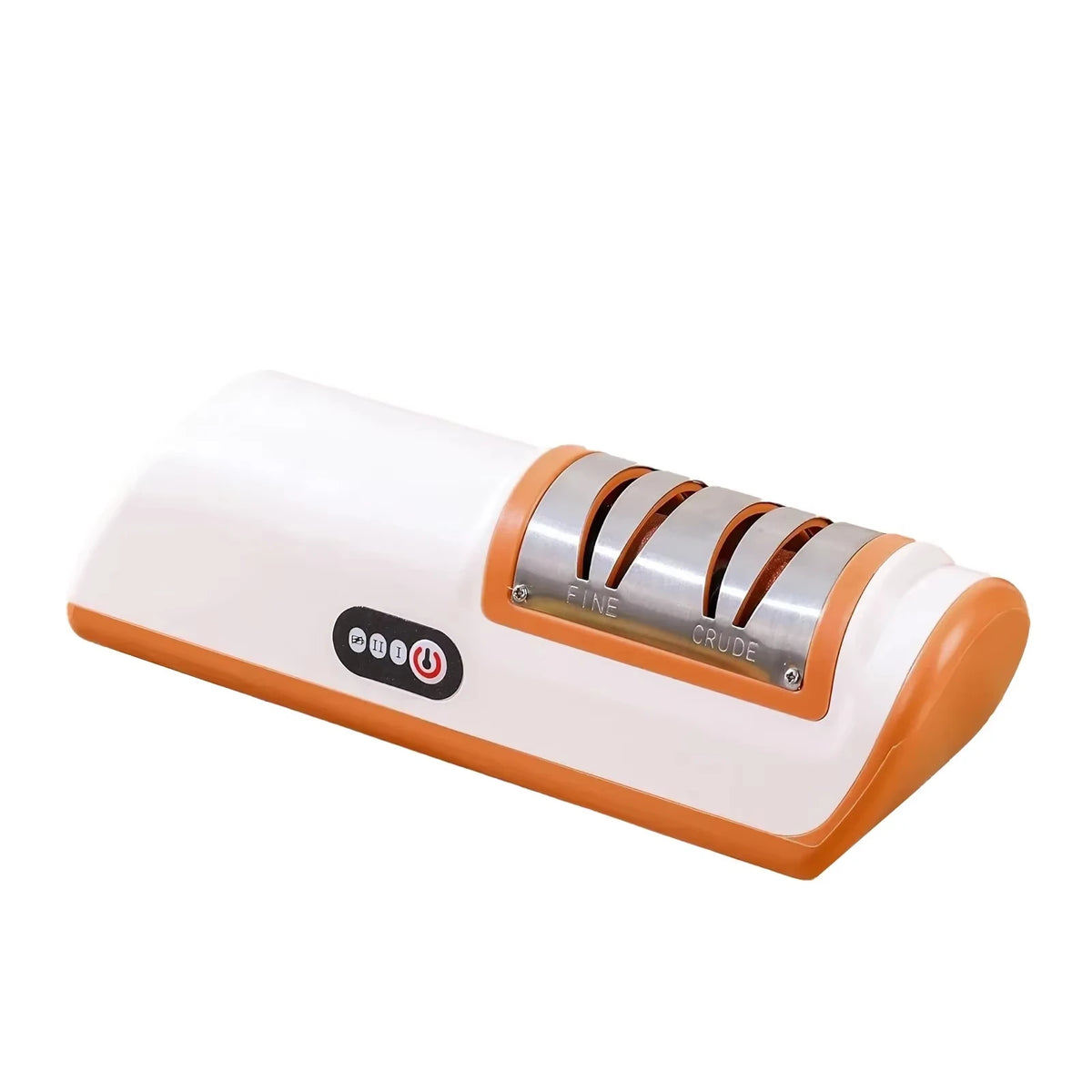 Electric Knife Sharpener Quick Sharpening Tool Rechargeable Non Slip Pad Portable Kitchen Blade Sharpener Quake Orange L