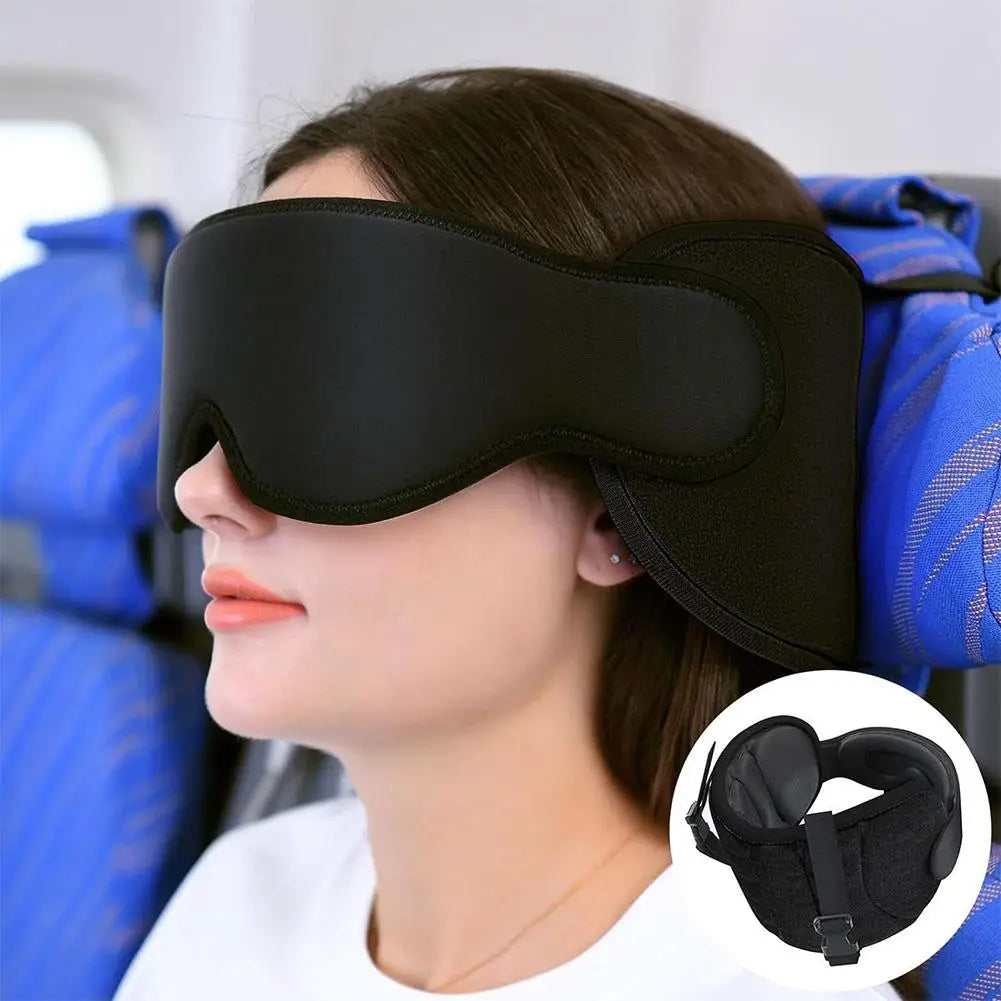 3D Contoured Travel Pillow 100% Blackout Zero Eye Pressure Sleeping Mask Soft Adjustable Travel Accessories Airplane Quake
