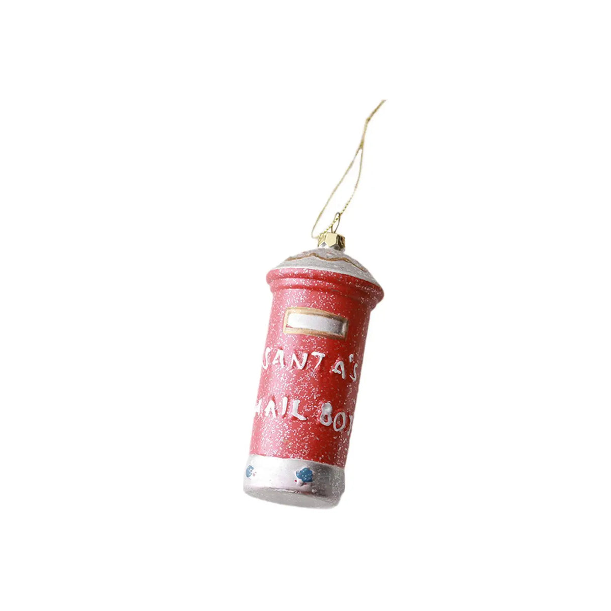 Santa Mailbox Christmas Ornament Mail Box Creative Decorative Xmas Tree Decor for Celebration Holiday Party Wreath Garland Porch Quake Red
