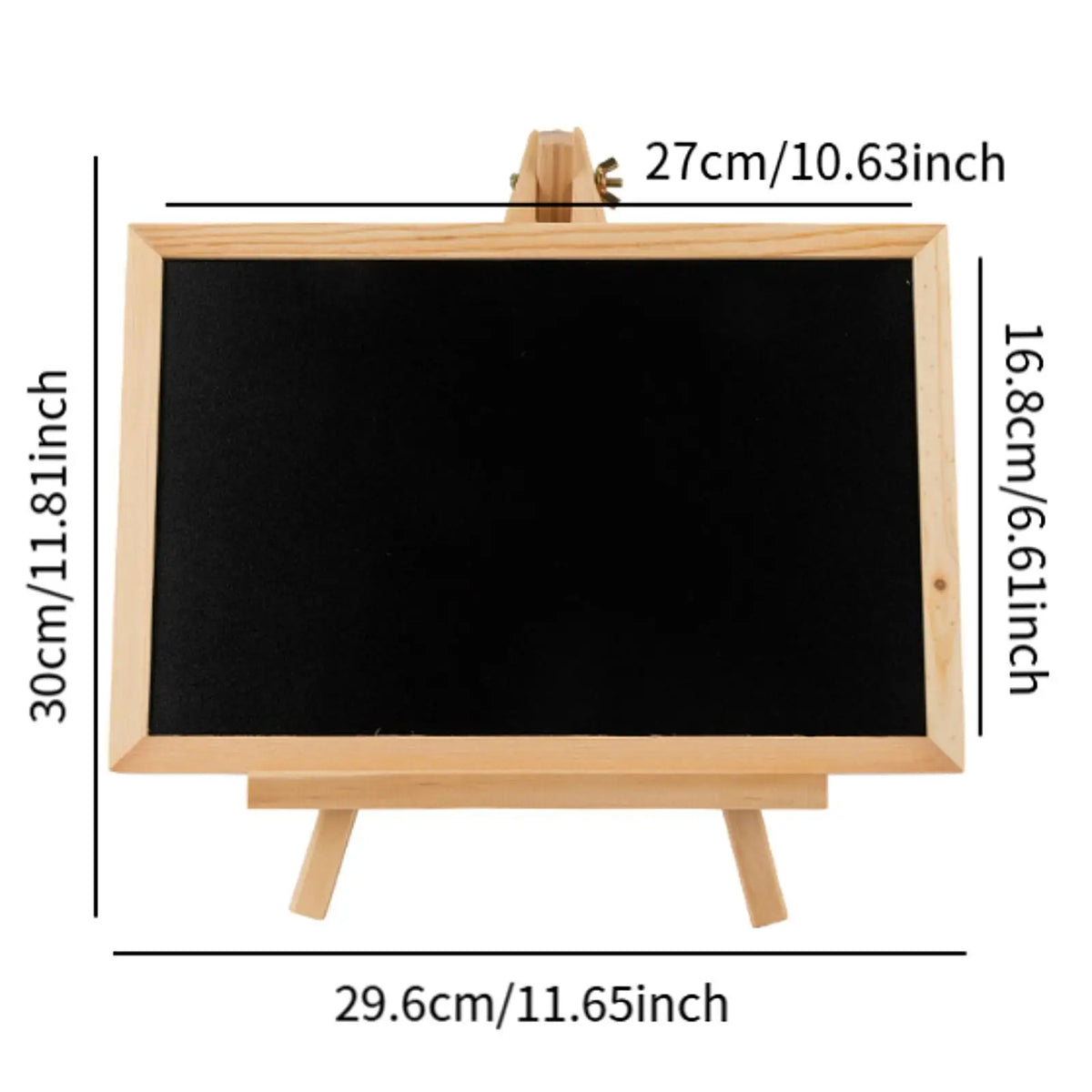 Wood Chalkboard Sign with Easel Stand for Coffee Shops Tabletop Menu Board Quake