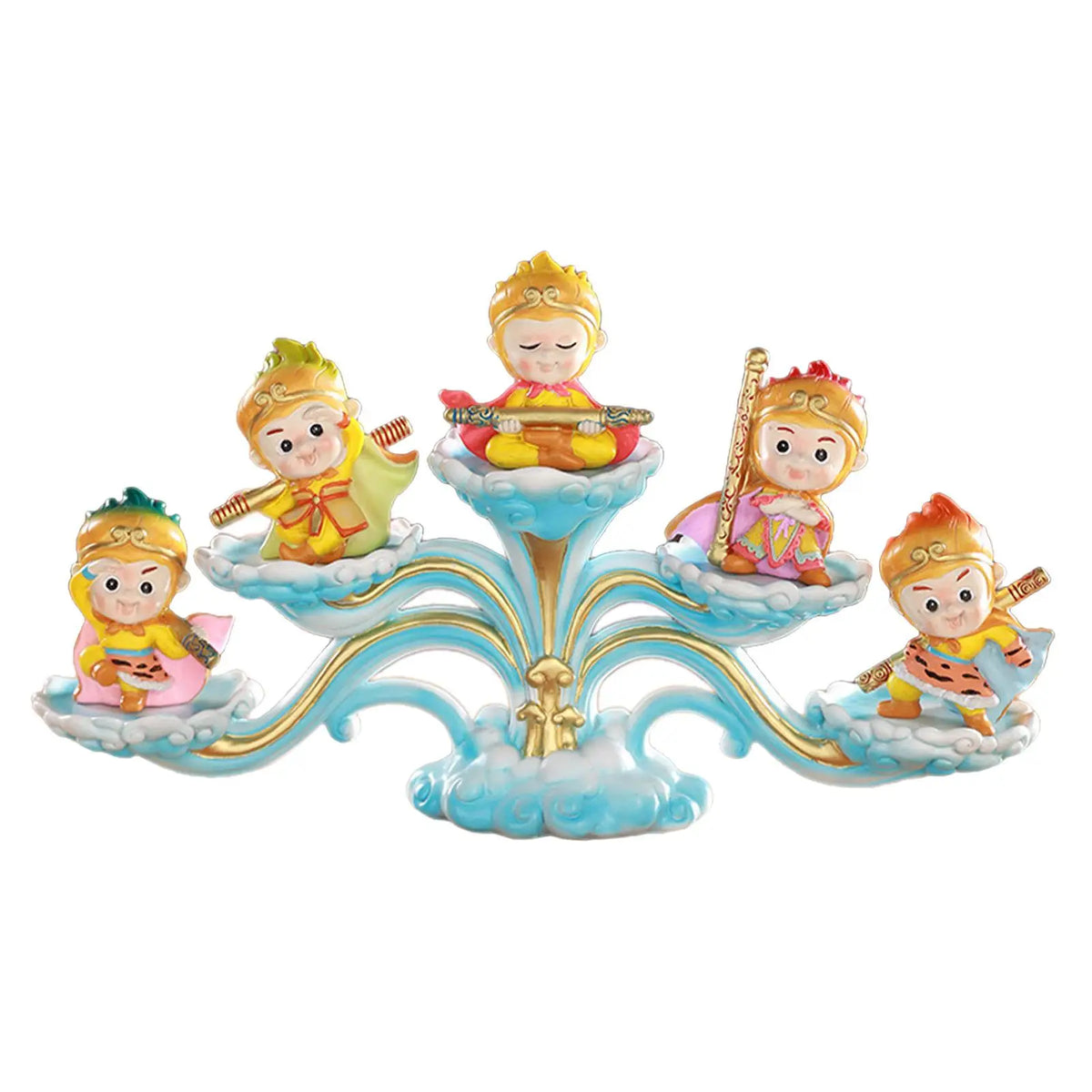 Wukong Figurine Cute Decorative Statue Tabletop Ornament Small Sculpture for Desk Cabinet Living Room Shelf Housewarming Gift Quake