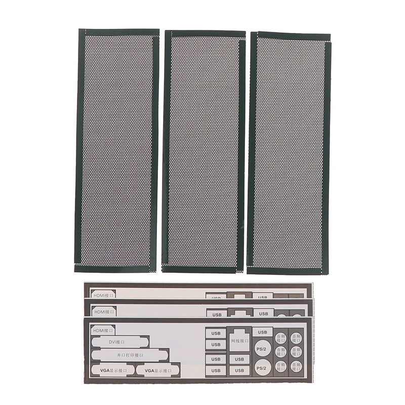 3Pcs PVC Dust Filter Universal DIY Shield Back Plate For Computer Chassis I/O Quake 3Pcs