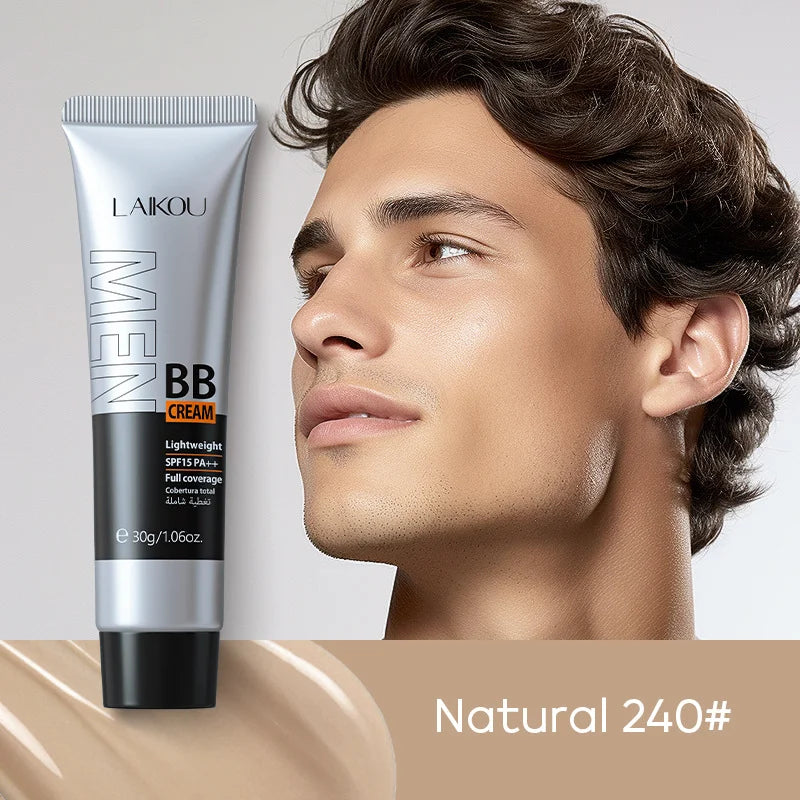 Men's BB Cream-Full Coverage Long-Lasting Waterproof Men's Concealer Natural Color Suitable for Gifts for Men's Christmas Gifts Quake Natural 240