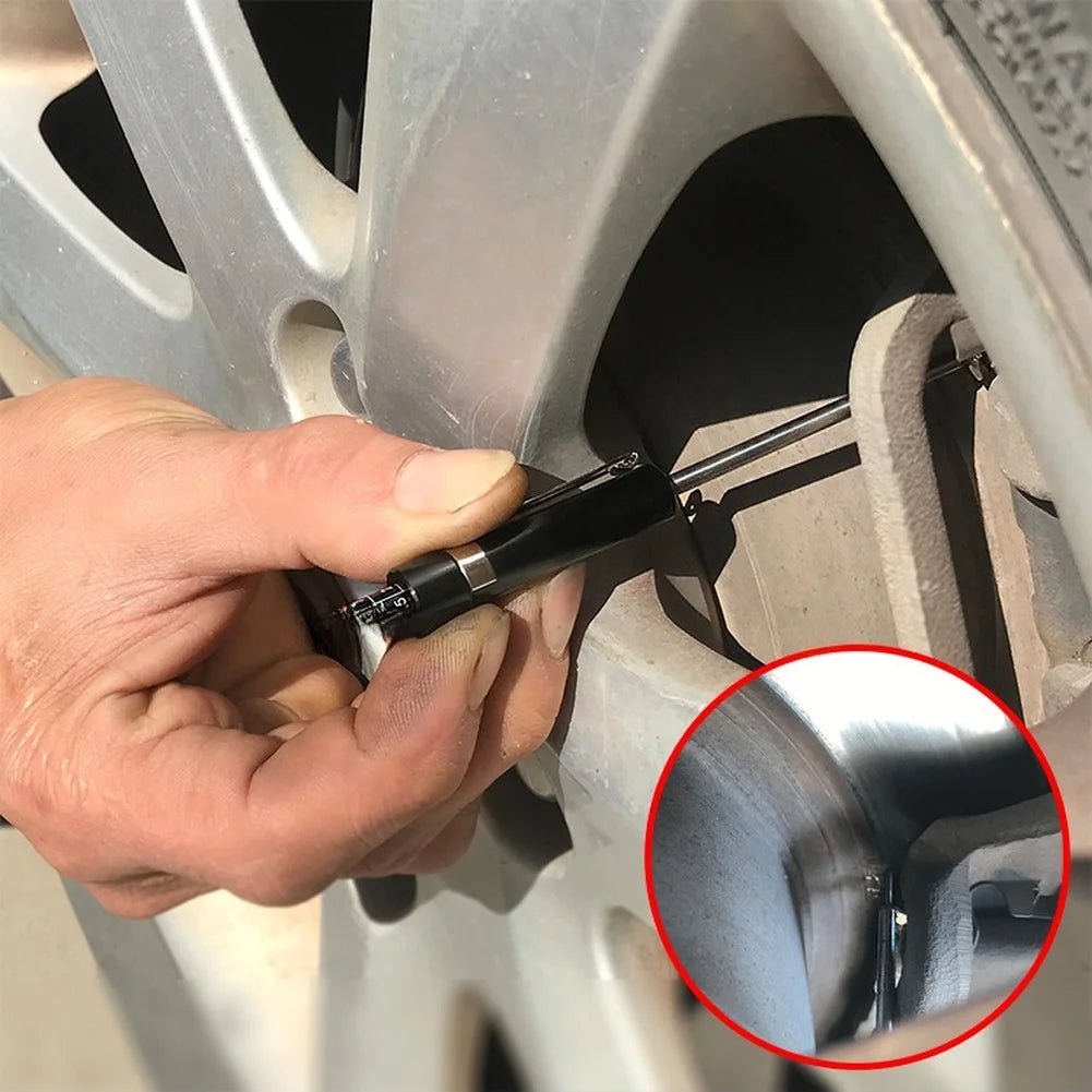 Compact Brake Pad Thickness Gauge for Routine Brake Lining Wear Inspection with Reliable Aluminum and Stainless Steel Materials Quake