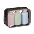 Portable Travel Squeeze Bottles Refillable Empty Containers for Shampoo Lotion Liquid Leak-proof TSA Approved Cosmetic Bottles Quake colorful