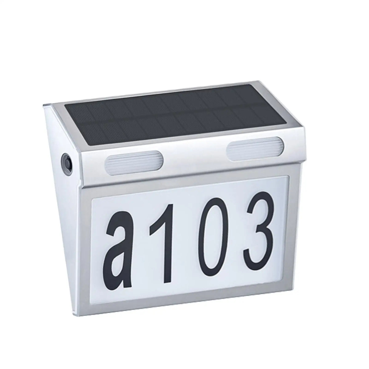 Solar Address Sign Waterproof Lighted Address Plaque for Garden Driveway Quake