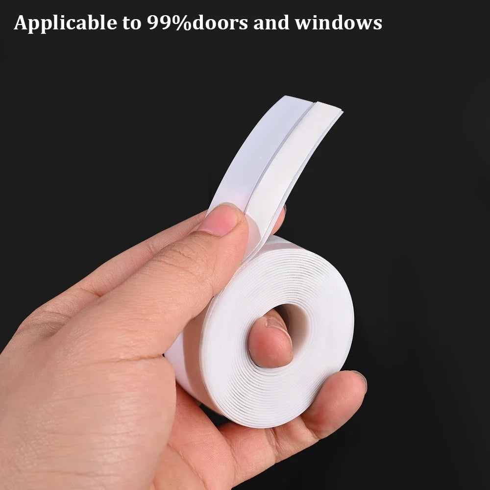 Door Window Bottom Sealing Strip Tape Insect Proof Silicone Rubber Weatherstrip Windproof Dust Self Adhesive Windshield Tape Quake
