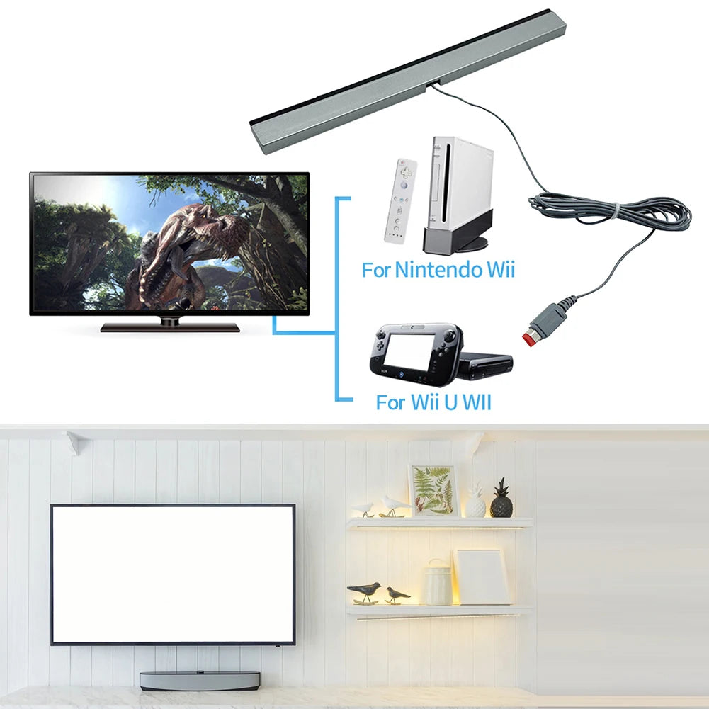 High-Quality Wired Motion Sensor Receiver for Nintendo WII WIIU with Reliable Sensor Detection for Gaming Accessories Quake
