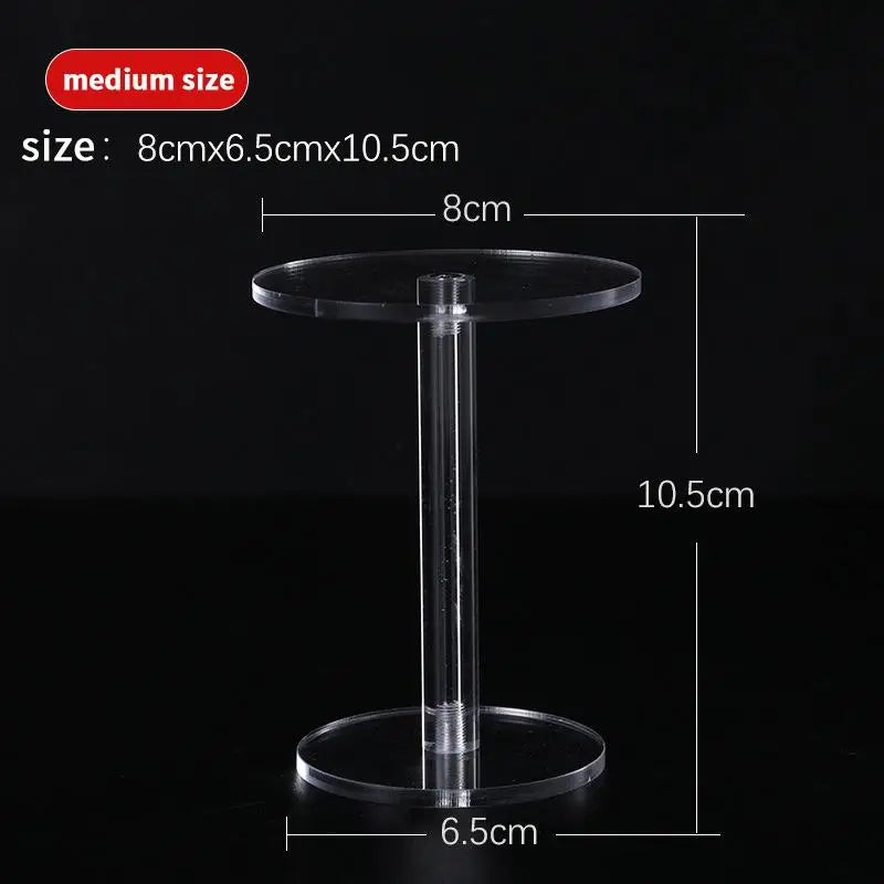 1PCS Transparent Frame Round Jewelry Blind Box Display Stand Acrylic Clear Bracelet Organizer Shelf Jewelry Storage Rack Quake A2