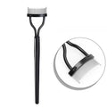 Eyelash Brush Lash Stainless Steel Eyelash Portable Comb Mascara Curl Eye Combing Tools Eyelash Curler Makeup Lash Separator Quake M166 Black