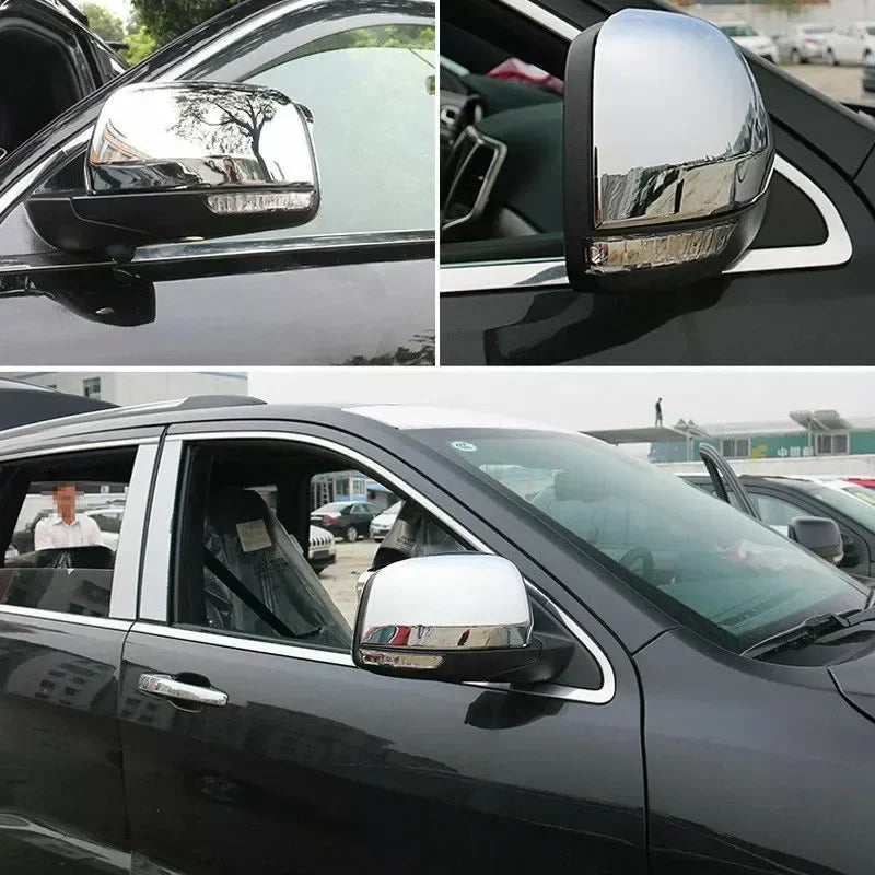 For Jeep Grand Cherokee Dodge Durango 2011-2020 Car Sticker Rearview Side Mirror Cover Wing Cap Exterior Rear View Case Trim Quake