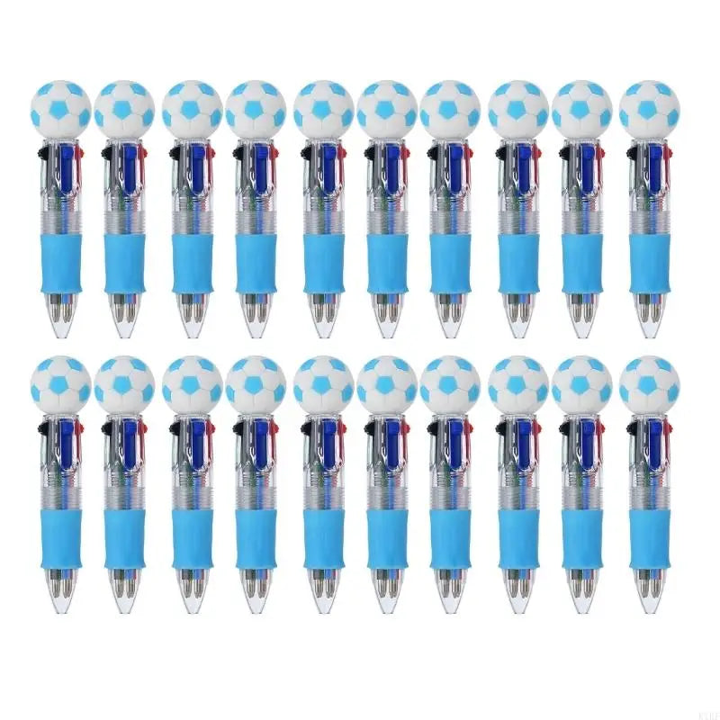 Multicolor Ballpoint Pen 4 Colors in Retractable Rainbow Pen for Class Office, Ballpoint Pen for School Students K1KF Quake Blue CN 20PCS