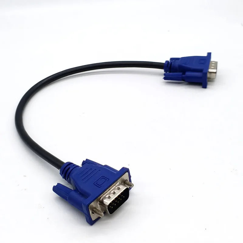 0.3m/0.5m/1.5m Cable Vga 15 Pin Male To Male VGA Cables Cord Wire Line Copper for PC Computer Monitor Projector Connecting Quake 0.3M