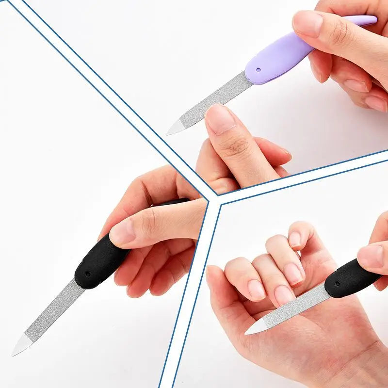 Mini Bird Folding Nail File Washed and Polished Manicure File Double Sided Frosted Abs Plastic Material Nail Art Tools Quake