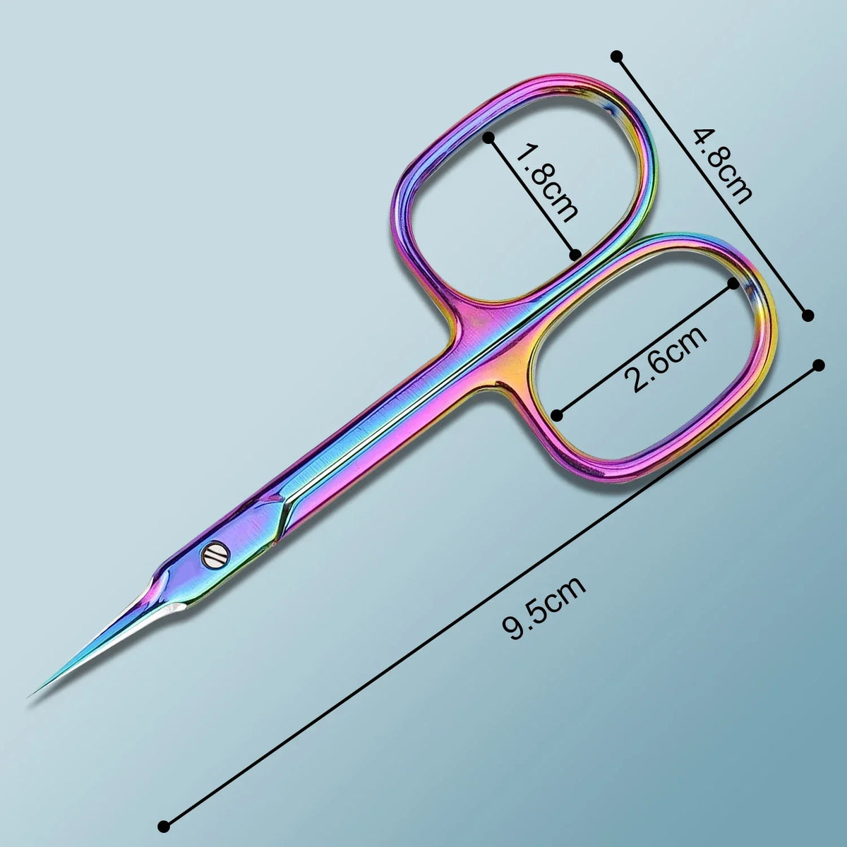 Multi-Purpose Nail Cuticle 1Pcs Scissors Eyebrows/Eyelashes Mustache Cuticle Extra Fine Curved- Professional Manicure Scissors Quake