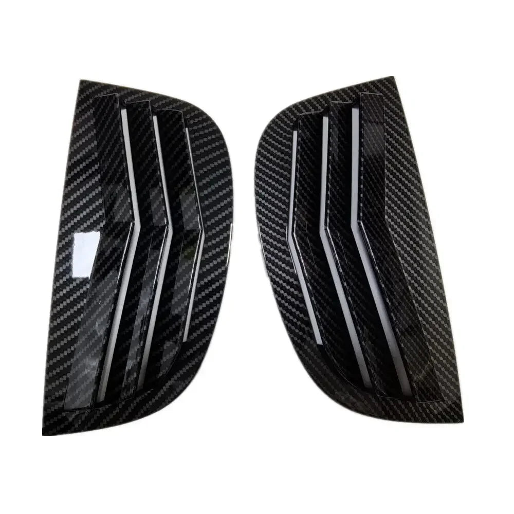 For Peugeot 208 2018 2019 2020 2021 2022 2023 2024 Car Rear Louver Window Side Shutter Cover Trim Sticker Vent Scoop Carbon ABS Quake