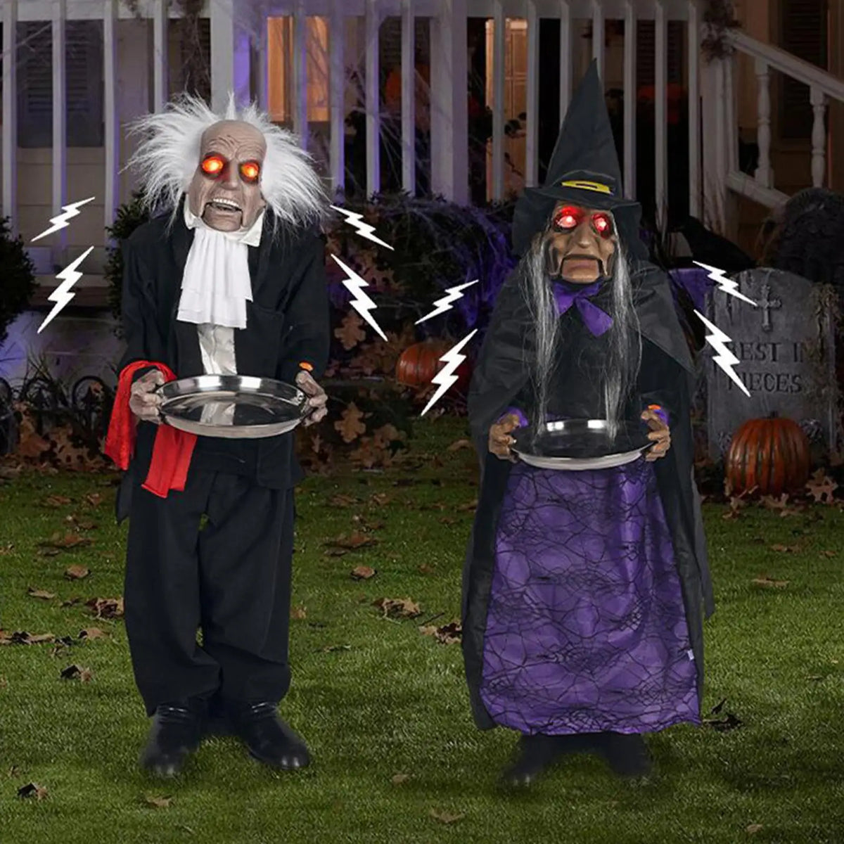 Halloween Decoration Terrifying Scream Light up Eyes for Theme Party Favors Patio Indoor/Outdoor Lawn Haunted House Entrance Quake
