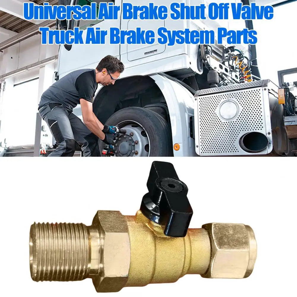 Trailer Front Wheel Air Brake Valve with Spiral Hose Tube, Integrated Emergency Brake Switch Assembly, Truck Brake System Auto P Quake