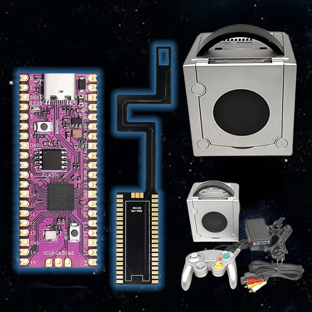 For Raspberry Pi Pico Picoboot FPC Flex Cable with SD2SP2 Adapter GC2SD Card Reader Replace Flex Ribbon Cable for Gamecube NGC Quake