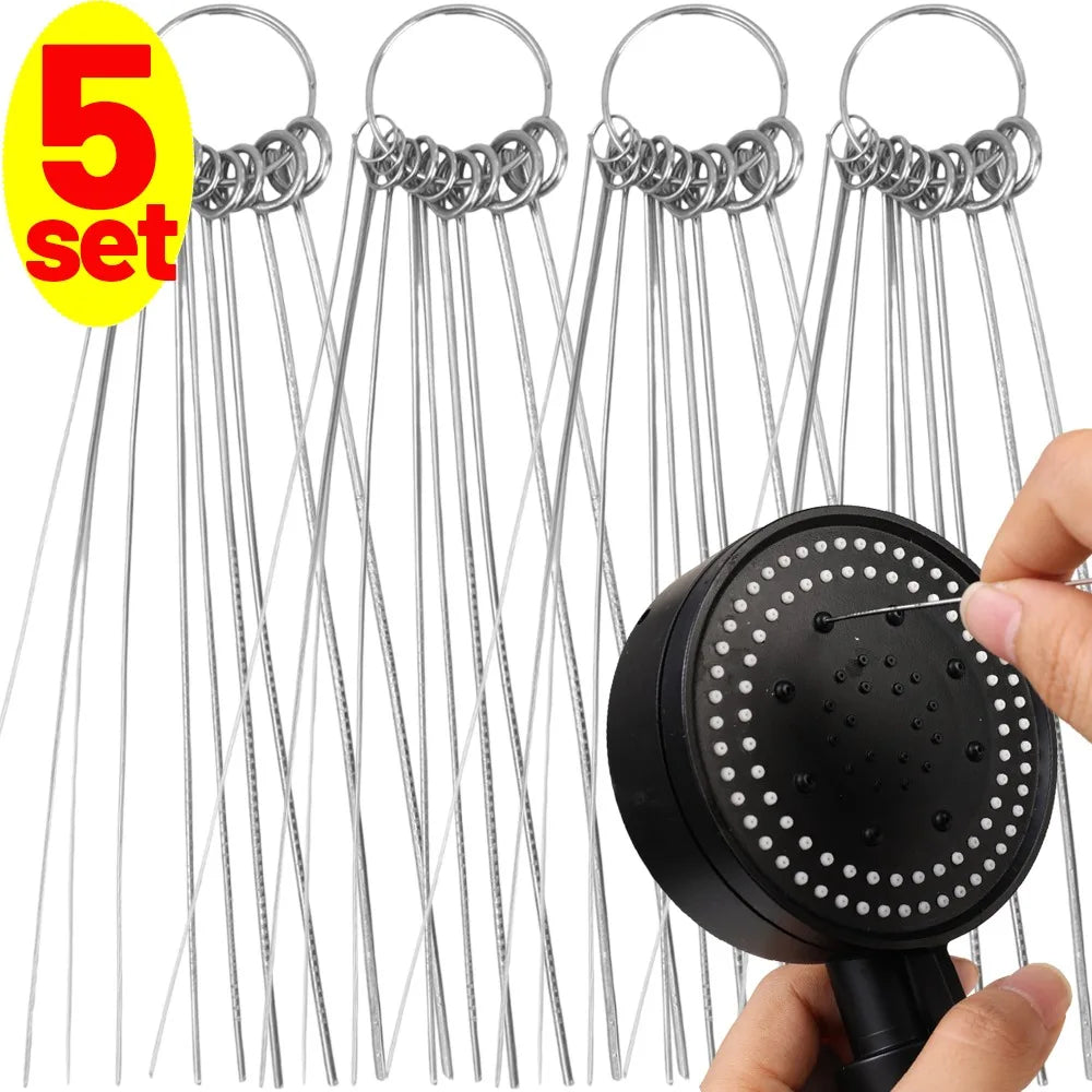 Stainless Steel Showerhead Cleaning Needle Set Anti-clogging Shower Head Cleaner Multi-purpose Mobile Phone Hole Cleaning Tool Quake