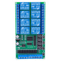 DC 12V 8 Channels Multifunction Timer Time Switch Relay Module Timing Cycle Interlock Self-locking Momentary Bistable Quake Bundle1