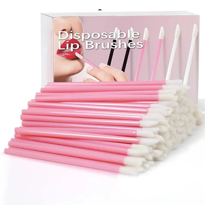 vvocci 50/100pcs Disposable Lip & Eyelash Mascara Applicator Wands- Professional Eye Makeup Brushes for Cosmetic Extension Tools Quake