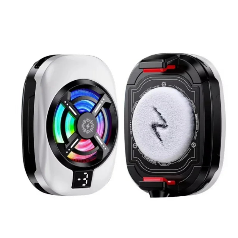 Display semiconductor mobile phone heat sink - Universal type 4.7 - 7 inch clamp-type gaming cooling fan suitable for live stand Quake
