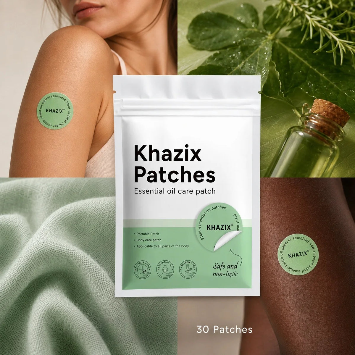 30Pcs Energy Patches Natural Ingredients Vegan Friendly Daily Energy Boost Patch Portable Body Stickers for Work Travel Sports Quake