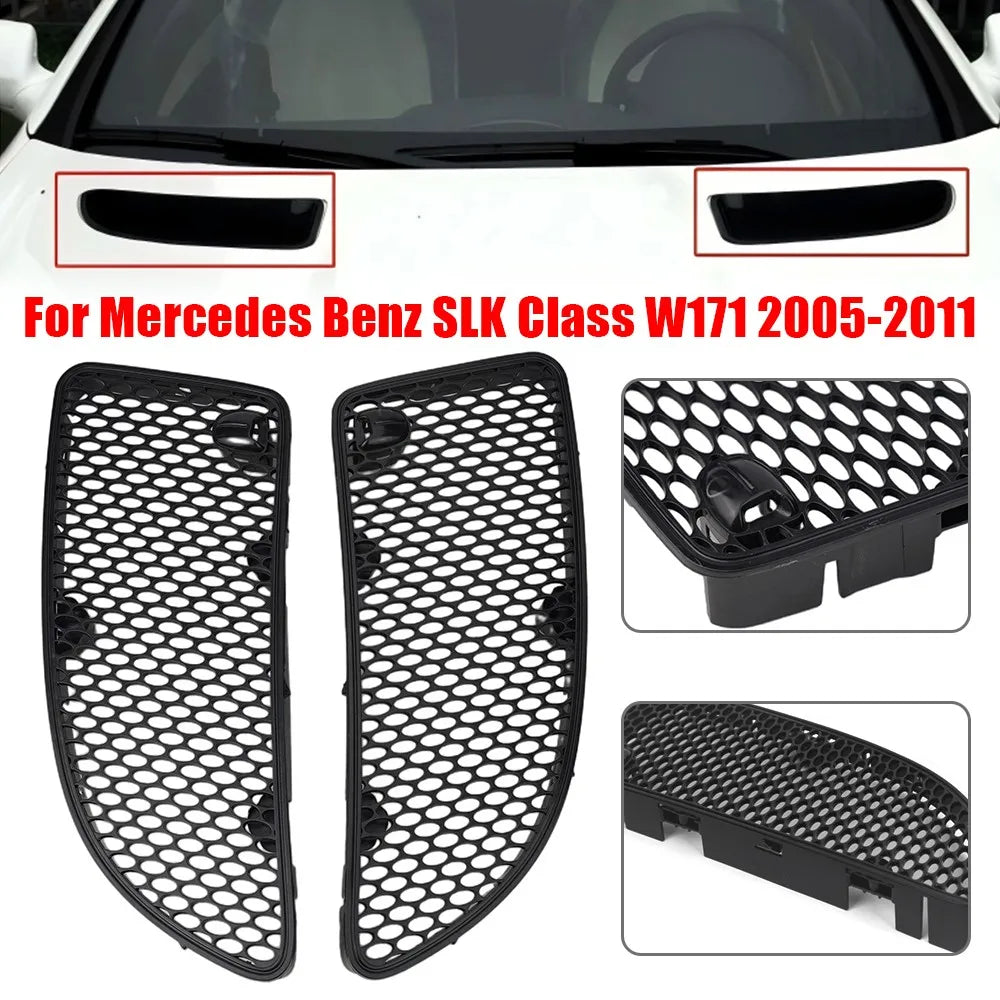 For Mercedes Benz R171 SLK200 SLK280 SLK300 SLK350 2005-2011 1718800385 1718800485 Car Engine Hood Vent Grill Grille Air Flow Quake