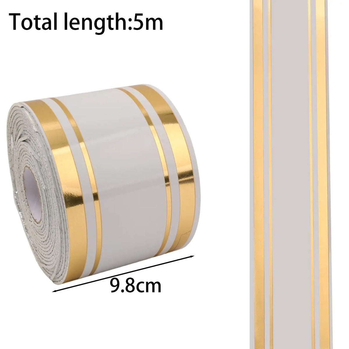 Soft Foam Skirting Board Wall Sticker Anti Collision Self Adhesive PVC Wallpaper DIY Decoration for Kitchen Bedroom Living Room Quake 02 9.8cmx5m
