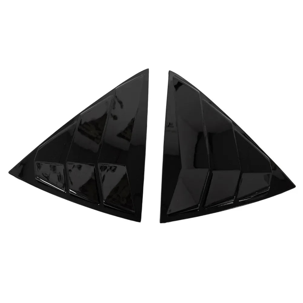 For Kia Picanto 4 Doors 2012-2025 Car Rear Louver Window Side Shutter Cover Trim Sticker Vent Scoop ABS Carbon Fiber Accessories Quake