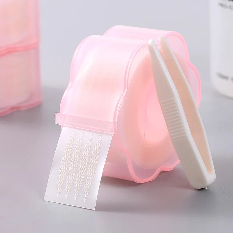 360/600pcs Invisible Double Eyelid Tape Heart Round Roll Mesh Breathable Invisible Double Eyelid Patch Clear Big Eye Beauty Tool Quake M 360PCS