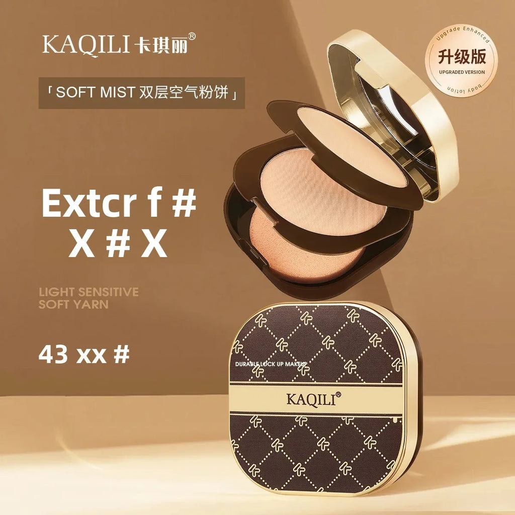 Kaqili High-Definition Double-Layer Loose Powder Concealer for Women Moisturizing Dry Powder Makeup Repair for Wet And Dry Skin Quake