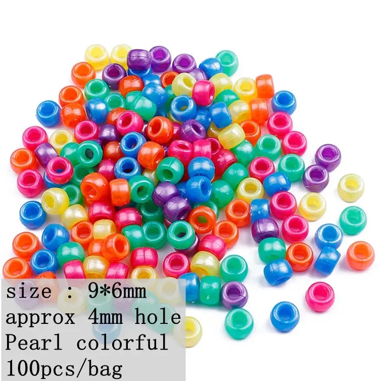 100pcs Multi Colored Braid Hair Dread Dreadlock Beads Hair Rings Tube Cuffs for Styling Accessories Braiders Hair Styling Tools Quake NO.6